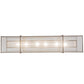 Meyda Lighting Nelson 54" 6-Light Matte Clear Steel Island Pendant Light With Clear Seeded Shade Glass