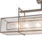 Meyda Lighting Nelson 54" 6-Light Matte Clear Steel Island Pendant Light With Clear Seeded Shade Glass