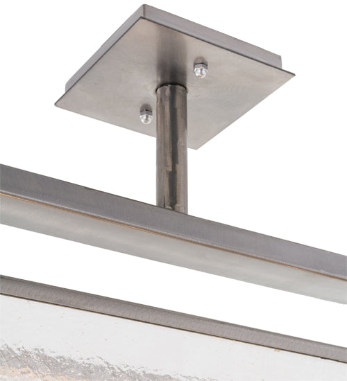 Meyda Lighting Nelson 54" 6-Light Steel Island Pendant Light With Matte Clear & Rainstone Idalight Shade Glass