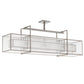 Meyda Lighting Nelson 54" 6-Light Steel Island Pendant Light With Matte Clear & Rainstone Idalight Shade Glass