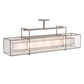 Meyda Lighting Nelson 54" 6-Light Steel Island Pendant Light With Matte Clear & Rainstone Idalight Shade Glass