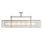 Meyda Lighting Nelson 54" 6-Light Steel Island Pendant Light With Matte Clear & Rainstone Idalight Shade Glass