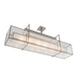 Meyda Lighting Nelson 54" 6-Light Steel Island Pendant Light With Matte Clear & Rainstone Idalight Shade Glass