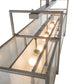 Meyda Lighting Nelson 54" 6-Light Steel Island Pendant Light With Matte Clear & Rainstone Idalight Shade Glass