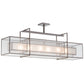 Meyda Lighting Nelson 54" 6-Light Steel Island Pendant Light With Matte Clear & Rainstone Idalight Shade Glass