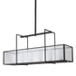Meyda Lighting Nelson 57" 6-Light Bronze Island Pendant Light With Clear Seeded Shade Glass