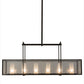 Meyda Lighting Nelson 57" 6-Light Bronze Island Pendant Light With Clear Seeded Shade Glass