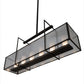 Meyda Lighting Nelson 57" 6-Light Bronze Island Pendant Light With Clear Seeded Shade Glass