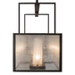 Meyda Lighting Nelson 57" 6-Light Bronze Island Pendant Light With Clear Seeded Shade Glass