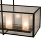 Meyda Lighting Nelson 57" 6-Light Bronze Island Pendant Light With Clear Seeded Shade Glass