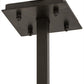 Meyda Lighting Nelson 57" 6-Light Bronze Island Pendant Light With Clear Seeded Shade Glass