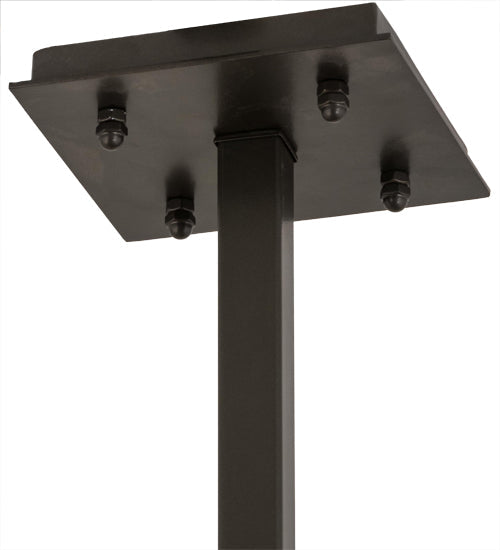 Meyda Lighting Nelson 57" 6-Light Bronze Island Pendant Light With Clear Seeded Shade Glass