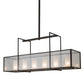 Meyda Lighting Nelson 57" 6-Light Bronze Island Pendant Light With Clear Seeded Shade Glass