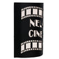 Meyda Lighting Nelson's Cinema 10" 2-Light Textured Black Tinseltown Filmstrip Personalized Wall Sconce With Arctic Idalight Shade