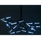 Meyda Lighting Neutron 67" 24-Light LED Blue Chandelier With Contrail Mist Idalight Shade