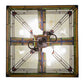 Meyda Lighting Nevada 28" 2-Light Mahogany Bronze Pendant Light With Multi-Colored Shade Glass