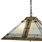 Meyda Lighting Nevada 28" 2-Light Mahogany Bronze Pendant Light With Multi-Colored Shade Glass