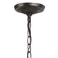 Meyda Lighting Nevada 28" 2-Light Mahogany Bronze Pendant Light With Multi-Colored Shade Glass