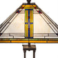Meyda Lighting Nevada 32" 2-Light Mahogany Bronze Table Lamps Copperfoil Table Lamp With Multi-Colored Shade Glass