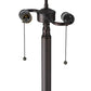 Meyda Lighting Nevada 63" 2-Light Mahogany Bronze Floor Lamp With Multi-Colored Shade Glass