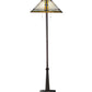Meyda Lighting Nevada 63" 2-Light Mahogany Bronze Floor Lamp With Multi-Colored Shade Glass