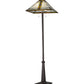 Meyda Lighting Nevada 63" 2-Light Mahogany Bronze Floor Lamp With Multi-Colored Shade Glass