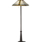 Meyda Lighting Nevada 63" 2-Light Mahogany Bronze Floor Lamp With Multi-Colored Shade Glass