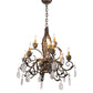 Meyda Lighting New Country French 26" 10-Light French Bronze Chandelier With Amber Faux Candlelight