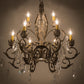 Meyda Lighting New Country French 26" 10-Light French Bronze Chandelier With Amber Faux Candlelight