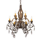 Meyda Lighting New Country French 26" 10-Light French Bronze Chandelier With Amber Faux Candlelight