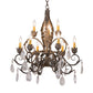 Meyda Lighting New Country French 26" 10-Light French Bronze Chandelier With Amber Faux Candlelight