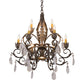 Meyda Lighting New Country French 26" 10-Light French Bronze Chandelier With Amber Faux Candlelight
