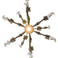 Meyda Lighting New Country French 26" 10-Light French Bronze Chandelier With Amber Faux Candlelight