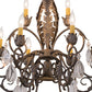 Meyda Lighting New Country French 26" 10-Light French Bronze Chandelier With Amber Faux Candlelight