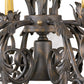 Meyda Lighting New Country French 26" 10-Light French Bronze Chandelier With Amber Faux Candlelight