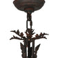 Meyda Lighting New Country French 39" 9-Light Cajun Spice Textured Chandelier With Amber Faux Candlelight and Crystal