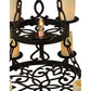 Meyda Lighting Newcastle 33" 9-Light 2-Tier Coffee Bean Chandelier With Ivory Candle Shade