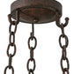 Meyda Lighting Newcastle 33" 9-Light 2-Tier Rusty Nail Textured Chandelier With Beige Shade Glass
