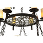 Meyda Lighting Newcastle 48" 18-Light 3-Tier Coffee Bean Chandelier With Beige Opal Shade