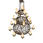 Meyda Lighting Newcastle 48" 18-Light 3-Tier Old Copper Pot Chandelier With Beige Sahara Taupe Idalight Shade