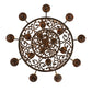 Meyda Lighting Newcastle 48" 18-Light 3-Tier Old Copper Pot Chandelier With Beige Sahara Taupe Idalight Shade