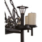Meyda Lighting Newcastle 66" 30-Light Oil Rubbed Bronze Chandelier With Faux Beeswax Cylindres Shade