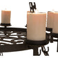 Meyda Lighting Newcastle 66" 30-Light Oil Rubbed Bronze Chandelier With Faux Beeswax Cylindres Shade