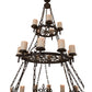 Meyda Lighting Newcastle 66" 30-Light Oil Rubbed Bronze Chandelier With Faux Beeswax Cylindres Shade