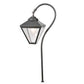 Meyda Lighting Newport 25" Craftsman Brown Sheperd's Hook Landscape Light Fixture Clear Seeded Shade Glass