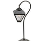 Meyda Lighting Newport 25" Craftsman Brown Sheperd's Hook Landscape Light Fixture Clear Seeded Shade Glass