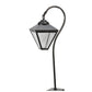 Meyda Lighting Newport 25" Craftsman Brown Sheperd's Hook Landscape Light Fixture Clear Seeded Shade Glass