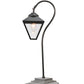Meyda Lighting Newport 25" Craftsman Brown Sheperd's Hook Landscape Light Fixture Clear Seeded Shade Glass