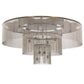 Meyda Lighting Niagara 72" 16-Light Antique Copper Flush Mount Light With Stainless Steel Chain Shade