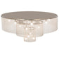 Meyda Lighting Niagara 72" 16-Light Antique Copper Flush Mount Light With Stainless Steel Chain Shade